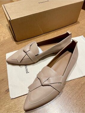 Flattered Pointed-Toe Loafers in Beige - Women's Shoes - size 36 (new)